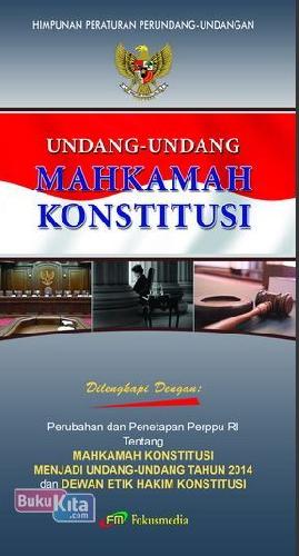 Cover Depan Buku Undang-Undang Mahkamah Konstitusi