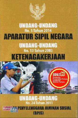 Cover Depan Buku Undang-Undang Republik Indonesia No. 5 Tahun 2014 Aparatur Sipil Negara