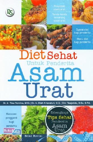 Cover Depan Buku Diet Sehat Untuk Penderita Asam Urat Edisi Revisi