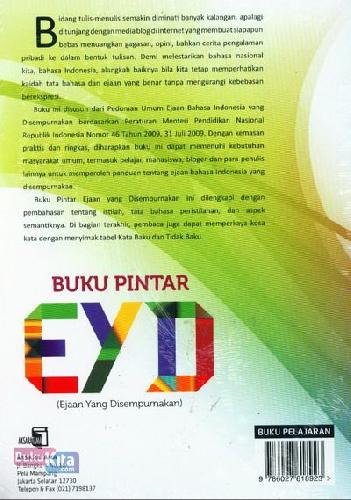 Cover Buku Pintar EYD (Ejaan Yang Disempurnakan)