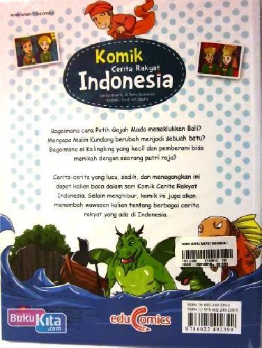 Cover Belakang Buku Komik Cerita Rakyat Indonesia 1 : Sumatra, Bali, Nusa Tenggara 