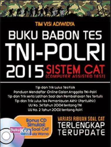 Cover Depan Buku Buku Babon Tes TNI-POLRI 2015 Sistem CAT (Plus CD)