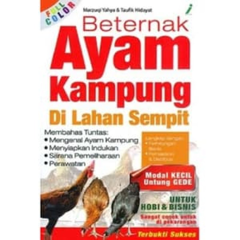Cover Depan Buku Beternak Ayam Kampung Di Lahan Sempit
