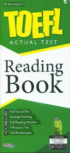 Cover Buku TOEFL ACTUAL TEST : Reading Book