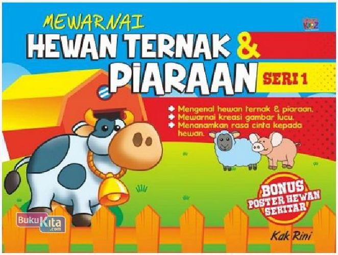 Cover Buku Mewarnai Hewan Ternak&Piaraan Seri 1