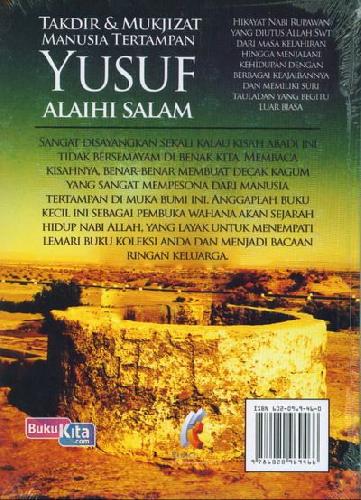 Cover Belakang Buku Takdir dan Mukjizat Manusia Tertampan Yusuf Alaihi Salam