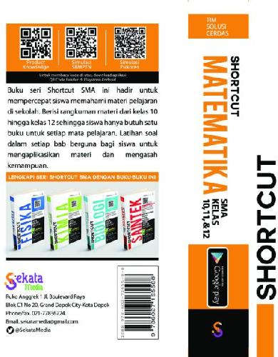 Cover Belakang Buku SHORCUT MATEMATIKA SMA KELAS 10,11,12