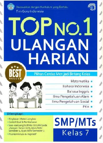 Cover Buku Smp/Mts Kl 7 Top No 1 Ulangan Harian (Promo Best Book)