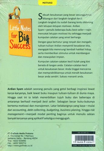Cover Little Notes for Big Success Bk