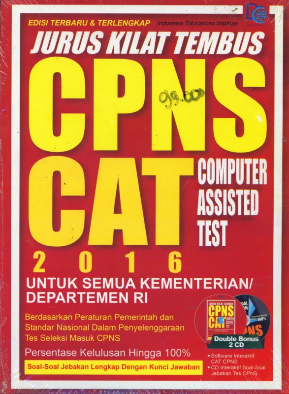 Cover Depan Buku Jurus Kilat Tembus CPNS CAT + CD 2016