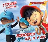 Sticker Creative Boboiboy: Air, Es dan Api