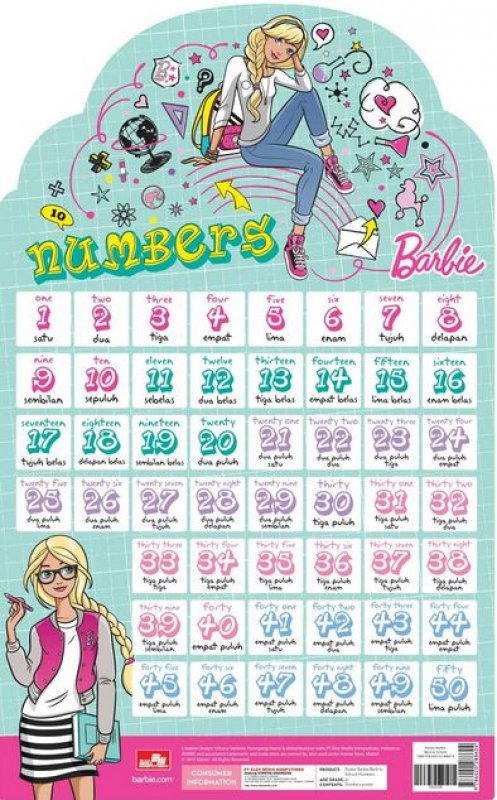 Poster Barbie Back To School: Numbers | Toko Buku Online - Bukukita