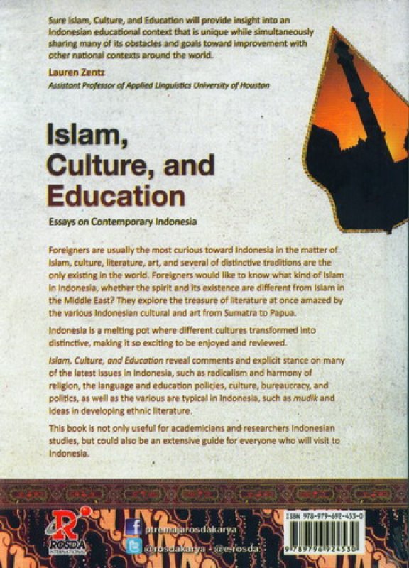 Cover Belakang Buku Islam. Culture and Education [HC]